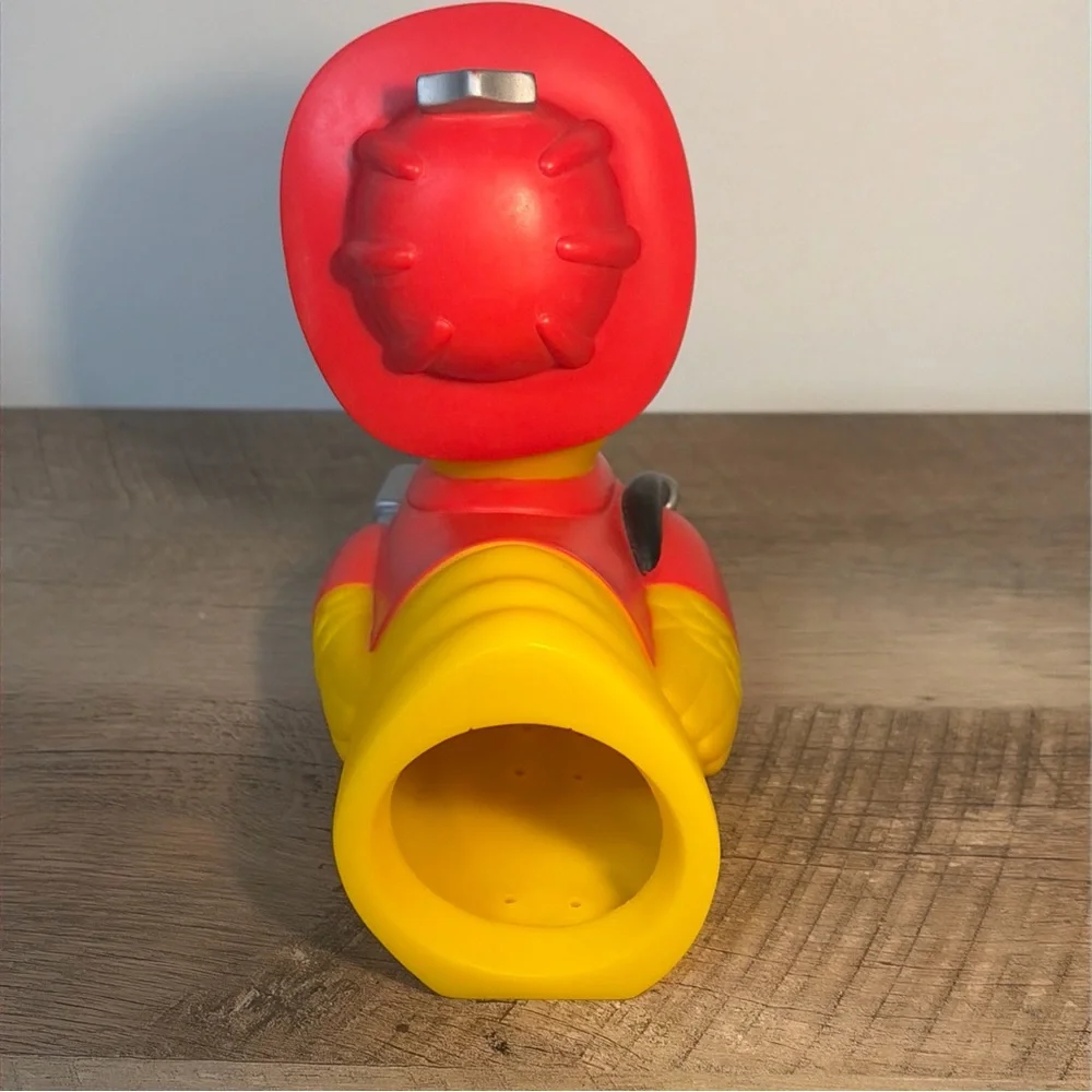 Vintage Munchkin Red and Yellow Firefighter Duck Bath Toy 2006